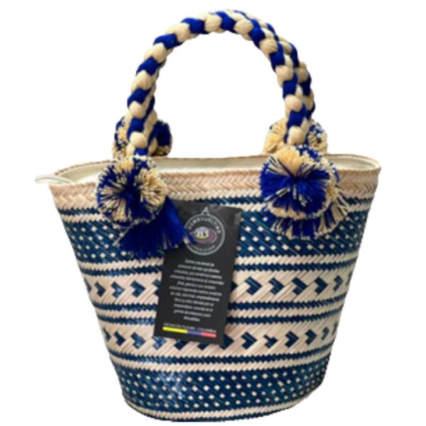 Bolso Artesanal en Iraca Azul a Mano MY